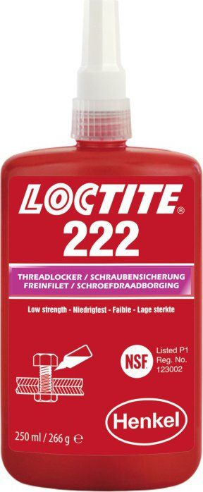 Freinfilet faible Loctite 222, 250 ml