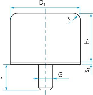 Silentblok nárazníková pružina GP-1G 40/32 M8x23