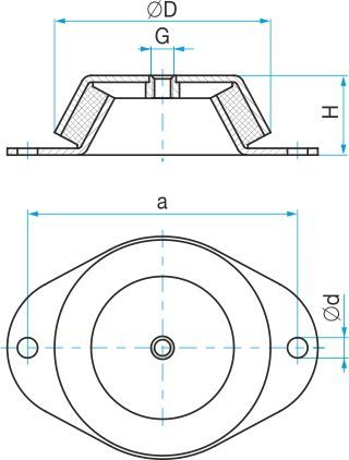 silentblok GMF 160/60-M16